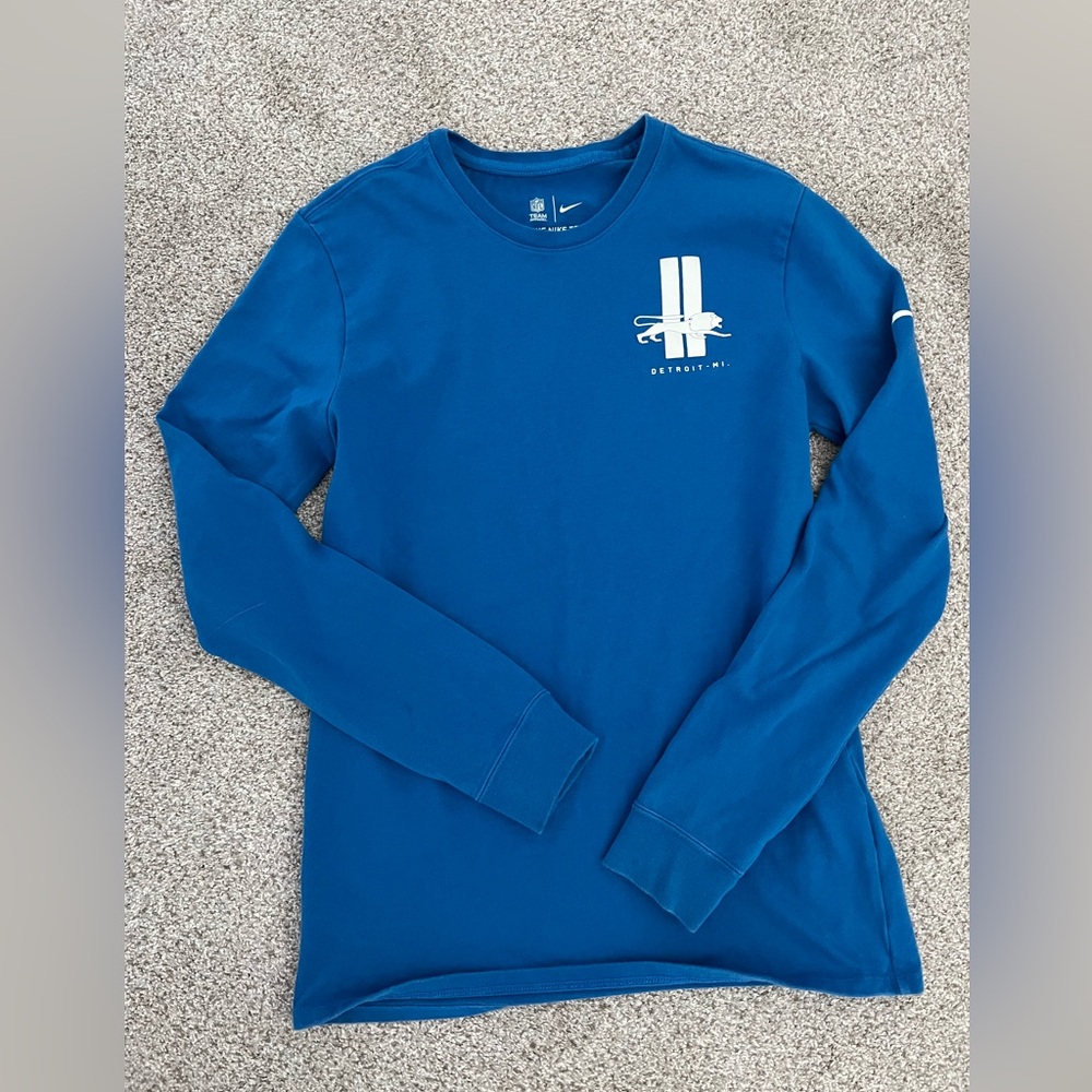 DETROIT LIONS Nike Blue Long Sleeve Shirt